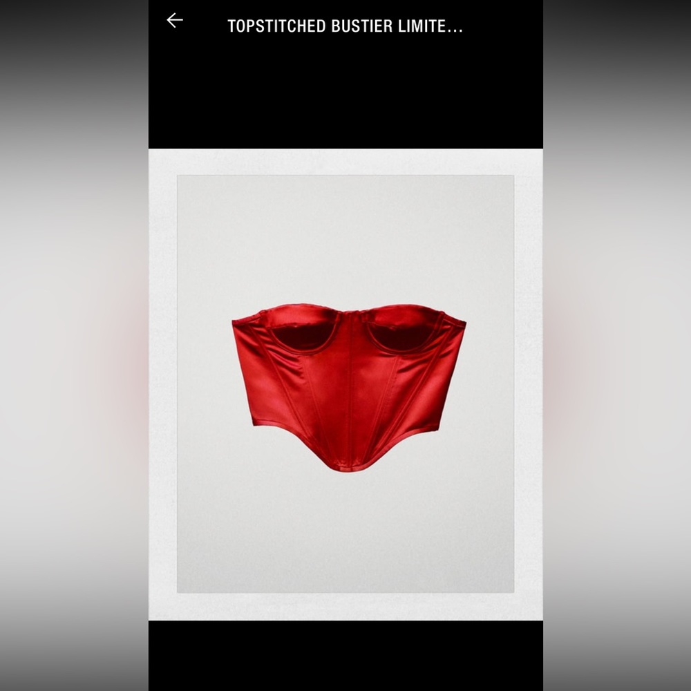 Topstitched bustier limited edition.